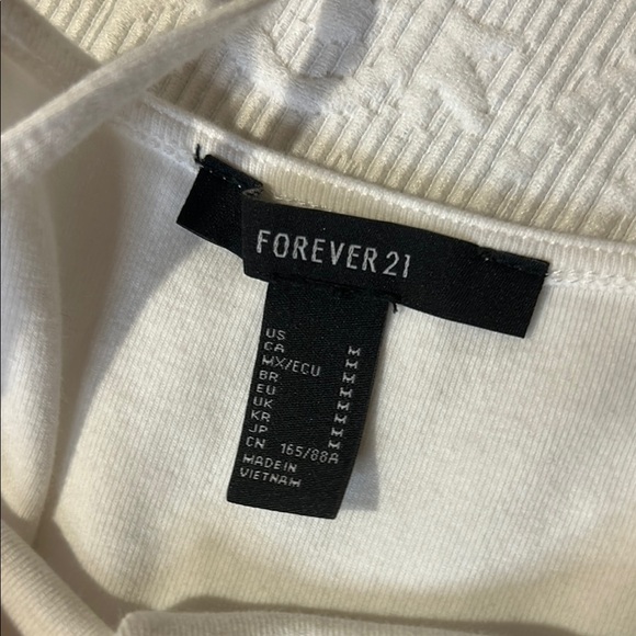 Forever 21 White Midi Dress with Spaghetti Straps. Size Medium. - Picture 7 of 8